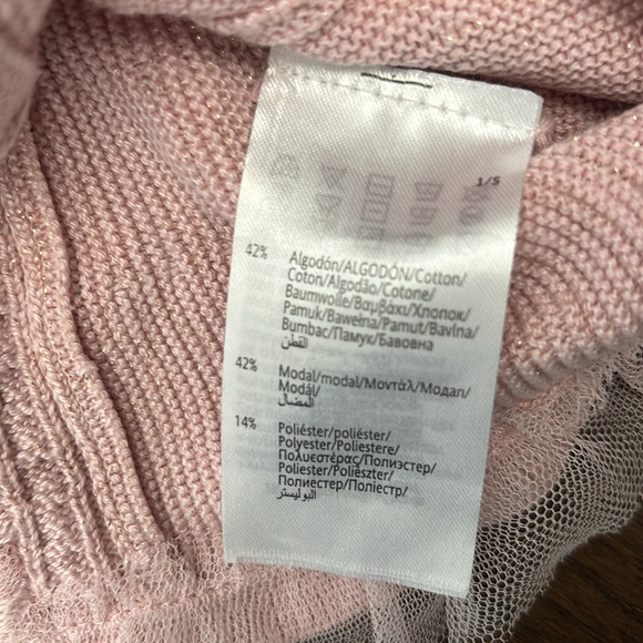 MAYORAL Pink Cardigan with tulle Ruffles and Bow - Picture 5 of 5